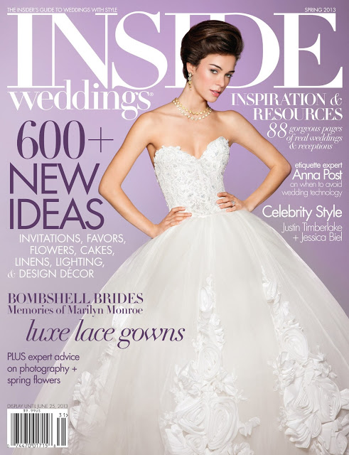 Sayles Livingston Design  is featured in the  Spring 2013 issue of Inside Weddings!!!!