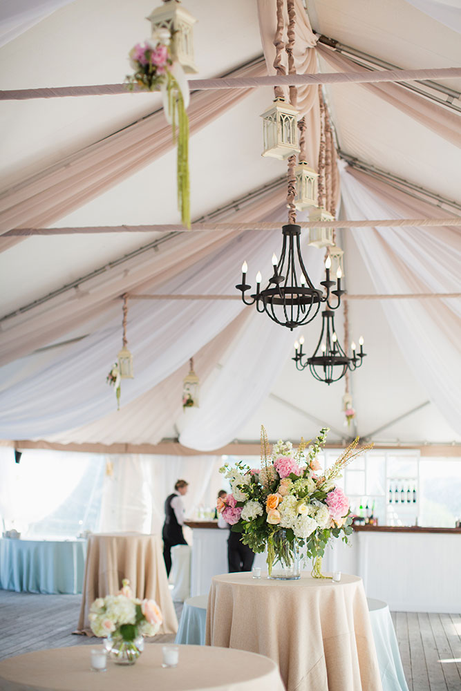 "Garden Party" Wedding with a Color Palette of Ocean Hues at OceanCliff in Newport, RI | Southern New England Weddings | Steve De Pino Photography